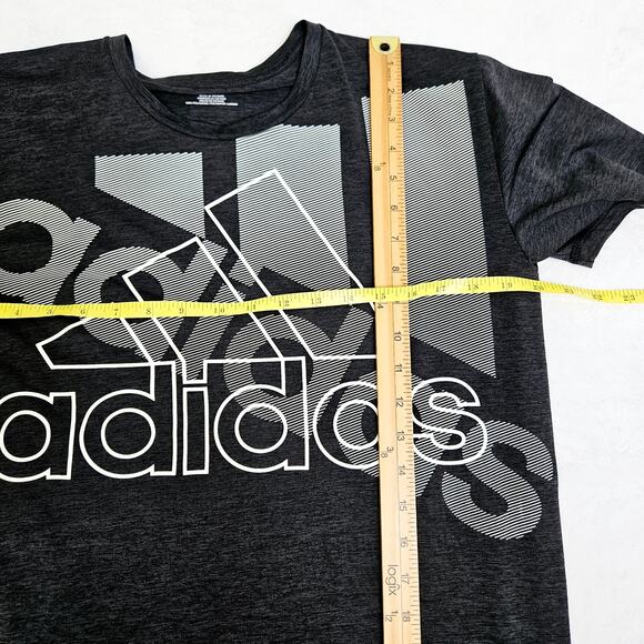 Adidas Youth Boys' Stay Dry Moisture-Wicking Aeroready Gray T-Shirt XL 18/20 - Picture 9 of 10